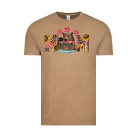 Vintage Coffee mom bear with sunflowers Vintage Tee - RanaPortraitStore