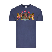 Vintage Denim mom bear with sunflowers Vintage Tee - RanaPortraitStore