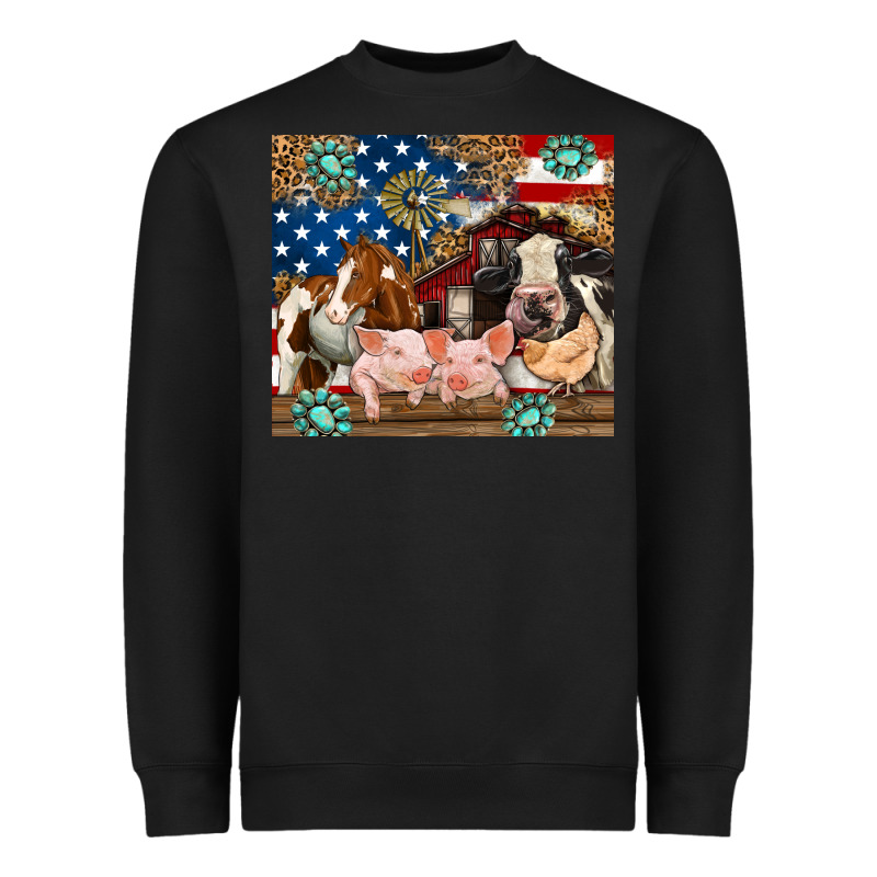 American Farm Animals Heavyweight Sweatshirt by RanaPortraitStore | Teevron