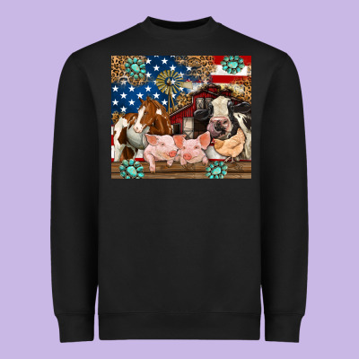 Heavyweight Sweatshirt American farm animals