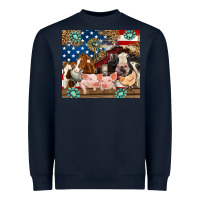 Navy American farm animals Heavyweight Sweatshirt - RanaPortraitStore
