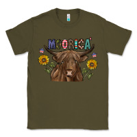 Army Green Moorica Classic Tee - CowhideDigitalArt