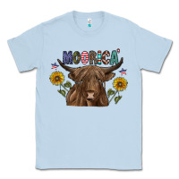 Dusty Blue Moorica Classic Tee - CowhideDigitalArt