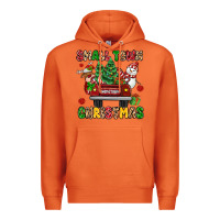 Carrot Christmas Santa and reindeer truck Premium Hoodie - MaliasSmallBusiness