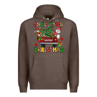 Coffee Christmas Santa and reindeer truck Premium Hoodie - MaliasSmallBusiness