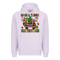 Christmas Santa And Reindeer Truck Premium Hoodie | Teevron