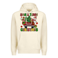 Sandshell Christmas Santa and reindeer truck Premium Hoodie - MaliasSmallBusiness