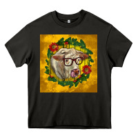 Asphalt christmas charolais cow face Heavy Core Tee - LillyAllenDesigns