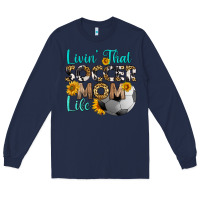 Navy livin' that soccer mom life Long Sleeve Tee - HRA Design Shop