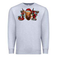 Heather Grey joy highland cow Premium Sweatshirt - Jasminsmagicworld