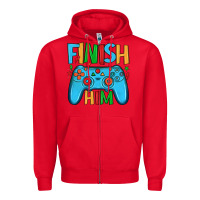Red finish him Zipper Hoodie - JahusDesignShop