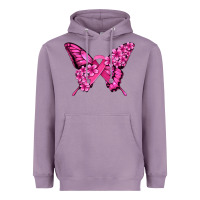 Lavender pink ribbon breast cancer butterfly Heavyweight Hoodie - Jasminsmagicworld