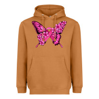 Meerkat pink ribbon breast cancer butterfly Heavyweight Hoodie - Jasminsmagicworld