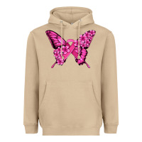 Mushroom pink ribbon breast cancer butterfly Heavyweight Hoodie - Jasminsmagicworld