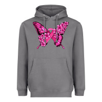 Storm pink ribbon breast cancer butterfly Heavyweight Hoodie - Jasminsmagicworld