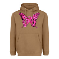 Toasted Coconut pink ribbon breast cancer butterfly Heavyweight Hoodie - Jasminsmagicworld