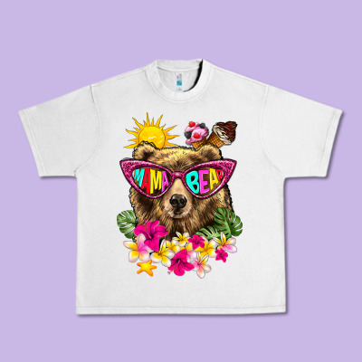 Mama Bear Summer Urban Heavy Tee Designed By Texasbilliewilder