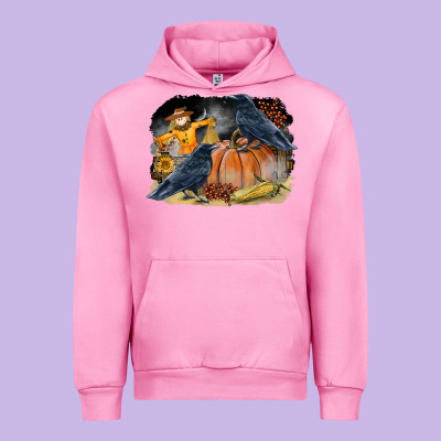 Fall Background With Crow Urban Hoodie Designed By Lillyallendesigns