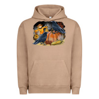 Pigment Burro Fall Background With Crow Urban Hoodie - LillyAllenDesigns