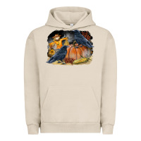 Pigment French Oak Fall Background With Crow Urban Hoodie - LillyAllenDesigns