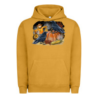 Pigment Peanut Butter Fall Background With Crow Urban Hoodie - LillyAllenDesigns