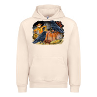 Sandshell Fall Background With Crow Urban Hoodie - LillyAllenDesigns