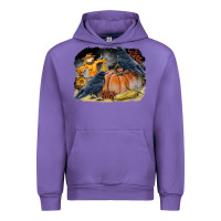 Tulip Fall Background With Crow Urban Hoodie - LillyAllenDesigns