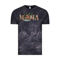 Cloud Black mama with bear and daisy Vintage Tee - RanaPortraitStore