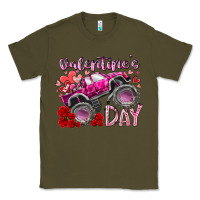 Army Green valentines day monster truck Classic Tee - RacoonDesign