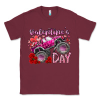 Burgundy valentines day monster truck Classic Tee - RacoonDesign