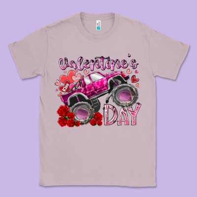 Valentines Day Monster Truck Classic Tee Designed By Racoondesign