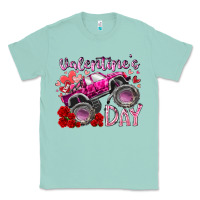 Seafoam valentines day monster truck Classic Tee - RacoonDesign