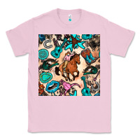 Bubblegum Pink western cowgirl seamless pattern Classic Tee - BundleAndBundleShop