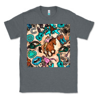 Charcoal Heather western cowgirl seamless pattern Classic Tee - BundleAndBundleShop