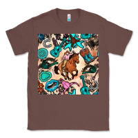Chestnut western cowgirl seamless pattern Classic Tee - BundleAndBundleShop