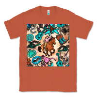 Copper western cowgirl seamless pattern Classic Tee - BundleAndBundleShop