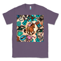Lavender western cowgirl seamless pattern Classic Tee - BundleAndBundleShop