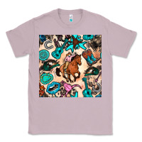Lilac western cowgirl seamless pattern Classic Tee - BundleAndBundleShop
