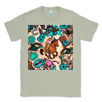 Matcha western cowgirl seamless pattern Classic Tee - BundleAndBundleShop