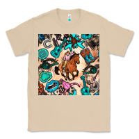 Mushroom western cowgirl seamless pattern Classic Tee - BundleAndBundleShop
