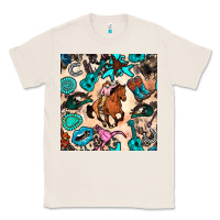 Natural western cowgirl seamless pattern Classic Tee - BundleAndBundleShop