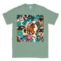 Sage western cowgirl seamless pattern Classic Tee - BundleAndBundleShop