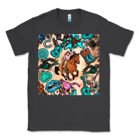 Smoke western cowgirl seamless pattern Classic Tee - BundleAndBundleShop