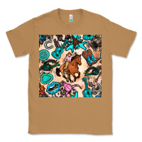 Toasted Coconut western cowgirl seamless pattern Classic Tee - BundleAndBundleShop