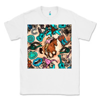 White western cowgirl seamless pattern Classic Tee - BundleAndBundleShop