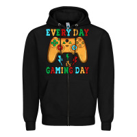 Black every day is gaming day Zipper Hoodie - JahusDesignShop