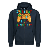 Navy every day is gaming day Zipper Hoodie - JahusDesignShop