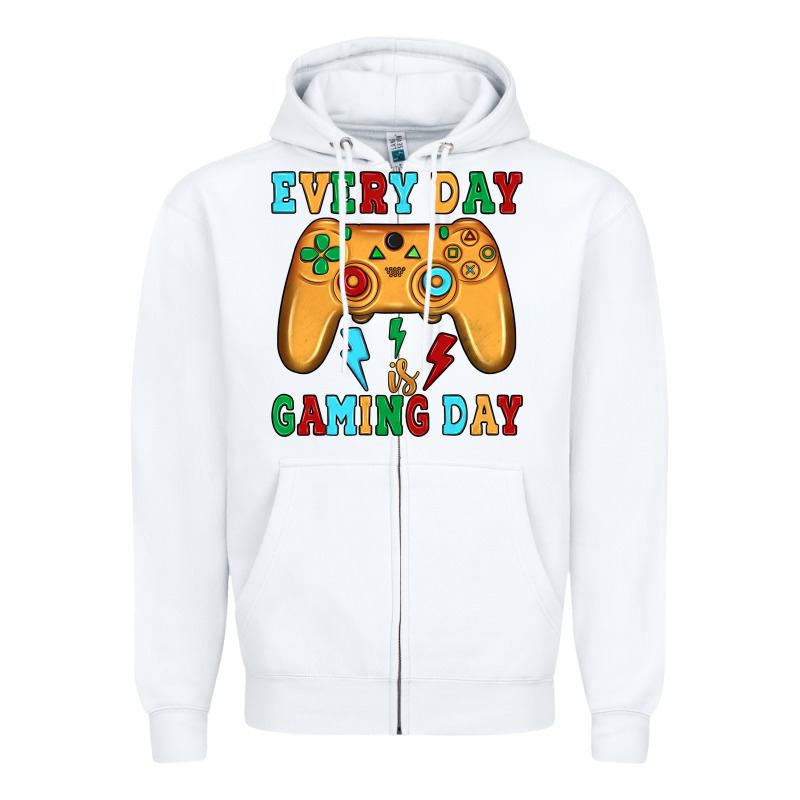 Every Day Is Gaming Day Zipper Hoodie by JahusDesignShop | Teevron