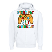 White every day is gaming day Zipper Hoodie - JahusDesignShop