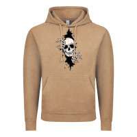 Vintage Coffee skull in the wall file Vintage Hoodie - MaliasSmallBusiness